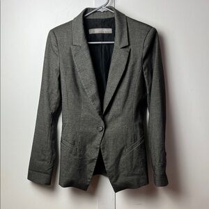 Zara Classic Gray Women's Buttoned Fitted Blazer